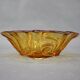 Decorative bullicante glass bowl from Murano, amber by Galliano Ferro from the mid-century, 1960s.