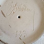 Earthenware fruit bowl - signed and numbered under the base