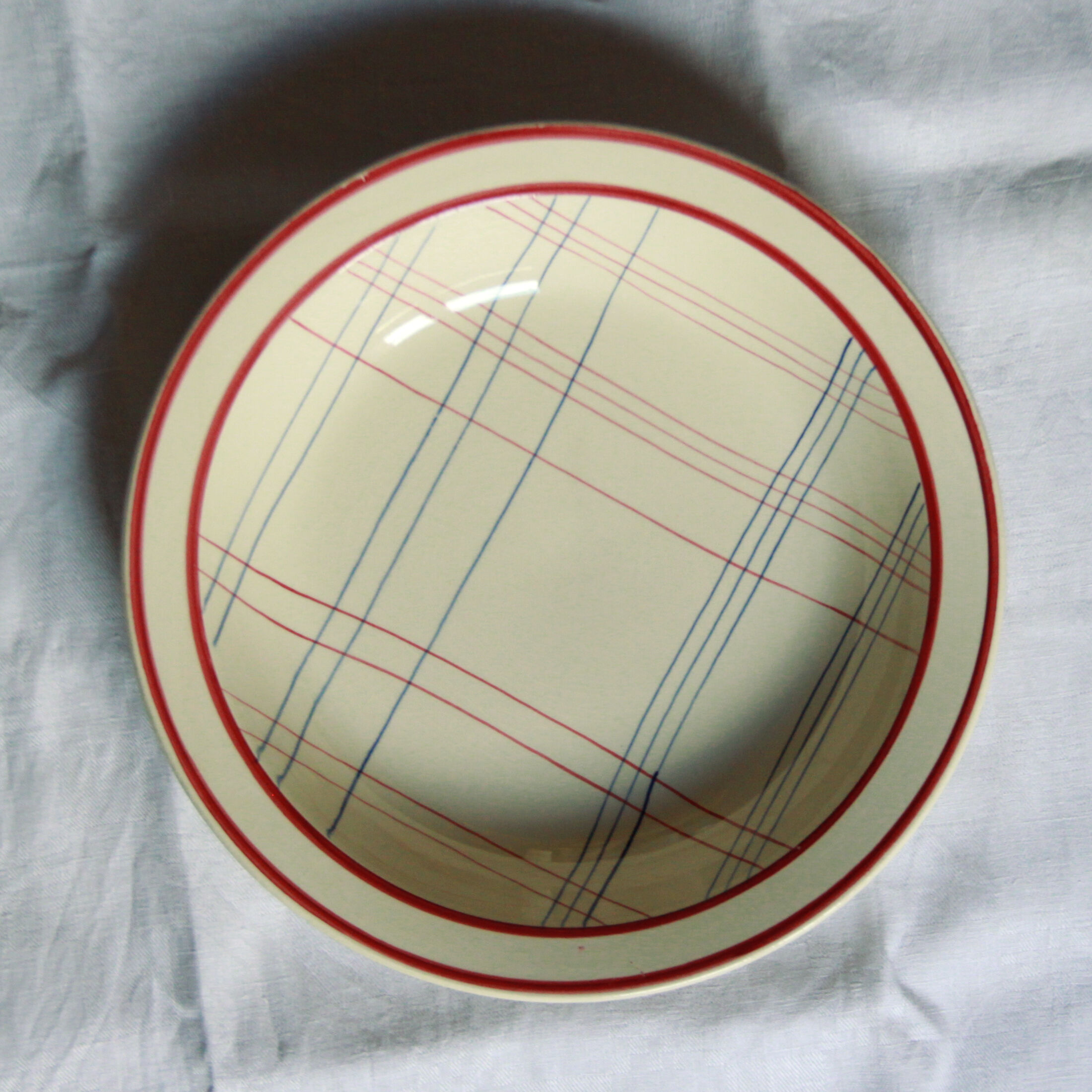 Serving dish hollow earthenware old Gien model Brigitte