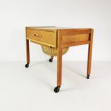 Szafka-stolik mobilny Mid Century, Dania, lata 60.