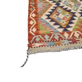 Vintage Afghan Kilim Made Of New Wool 79x119, 1980s