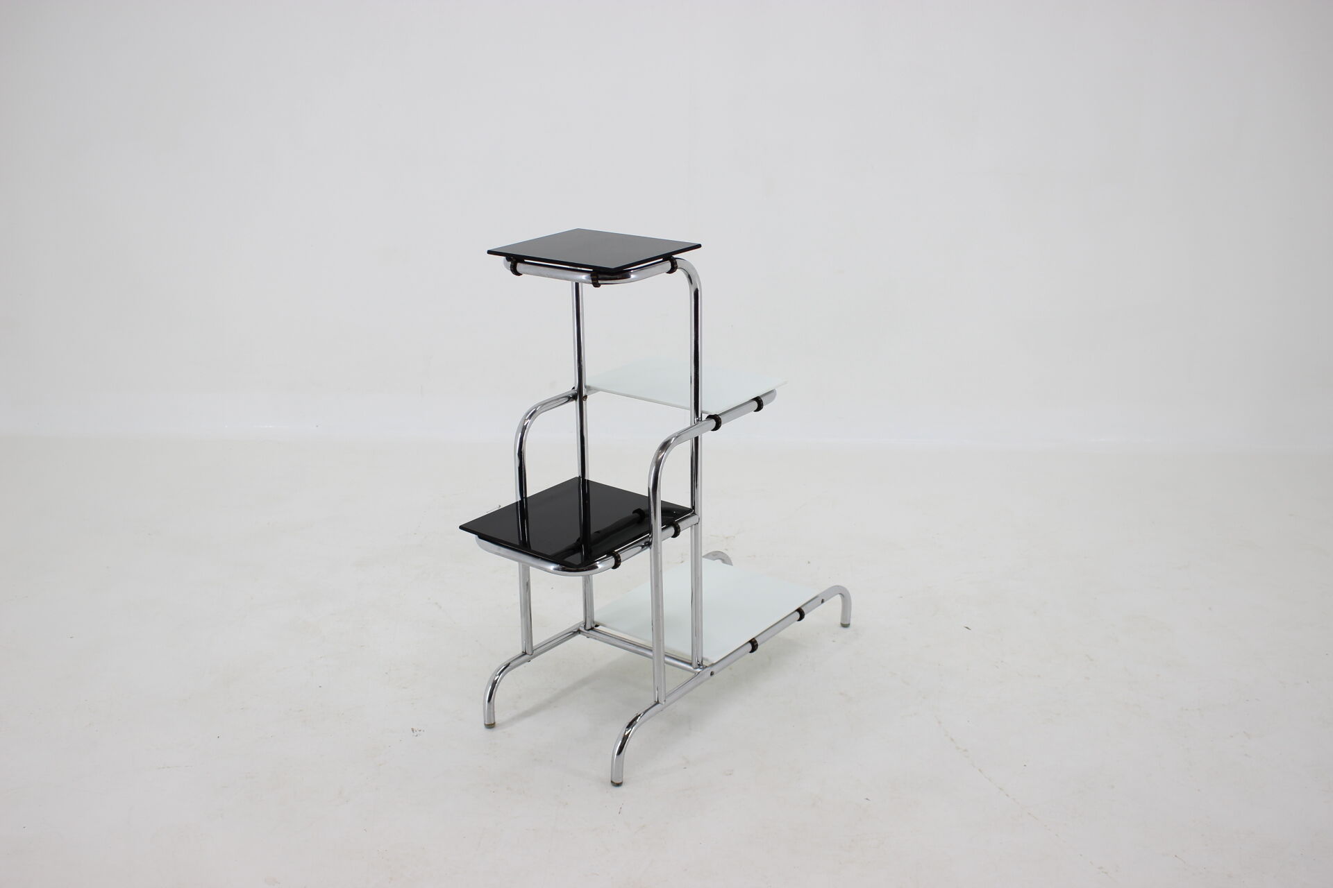 1960s functionalist chrome flower rack