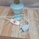 Lampe vintage en opaline bleue – esprit boudoir