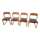 beech sled chairs x 4