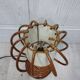 Pair of Louis Sognot rattan bedside lamps