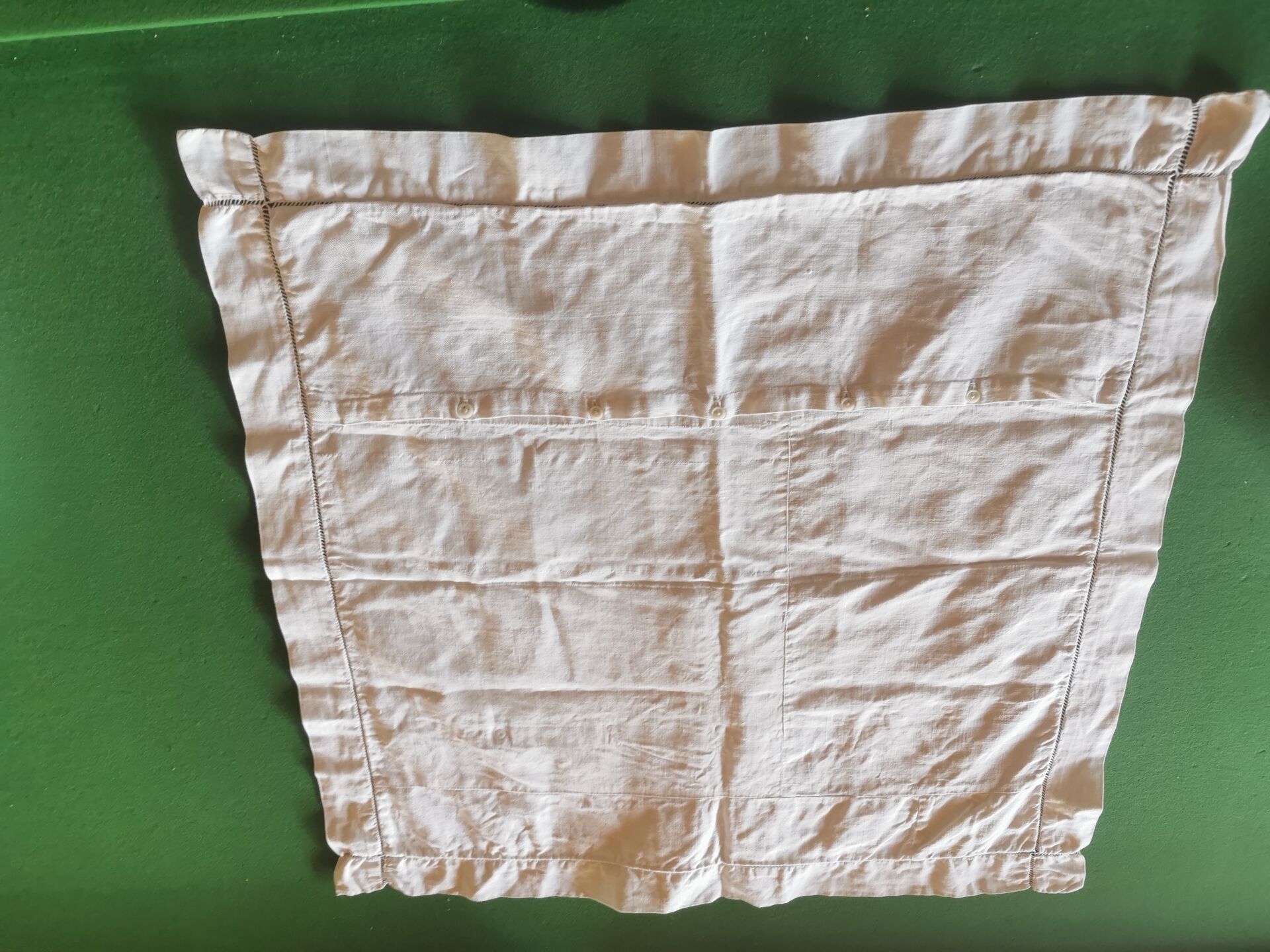 Pair of antique linen pillowcases with monogram
