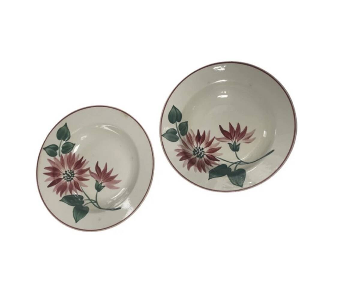 Floral deep plates hbcm