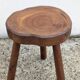 Vintage brutalist tripod stool