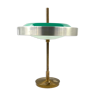 Lampe de table Oscar Torlasco, en laiton et en verre, Prod. Lumi, 1960