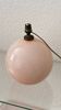 Pale pink opaline glass ball lamp