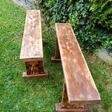 Set of 2 benches 1.18 m long