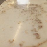 Pair of vintage nesting coffee tables in white marble from the 1970s.