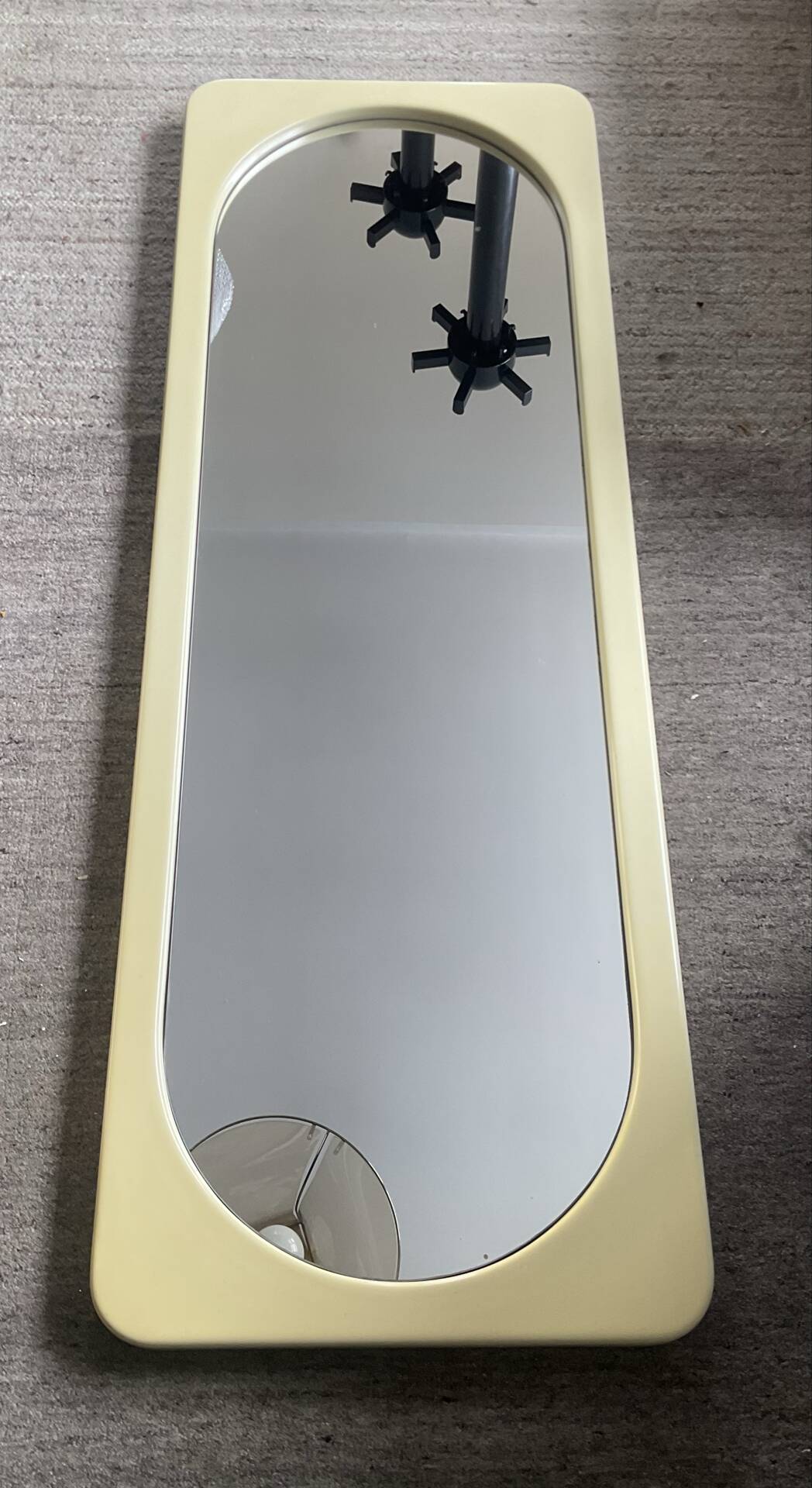 Large oblong mirror Space Age 1970s