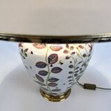 French hand painted ceramic vase lamp, 1970s