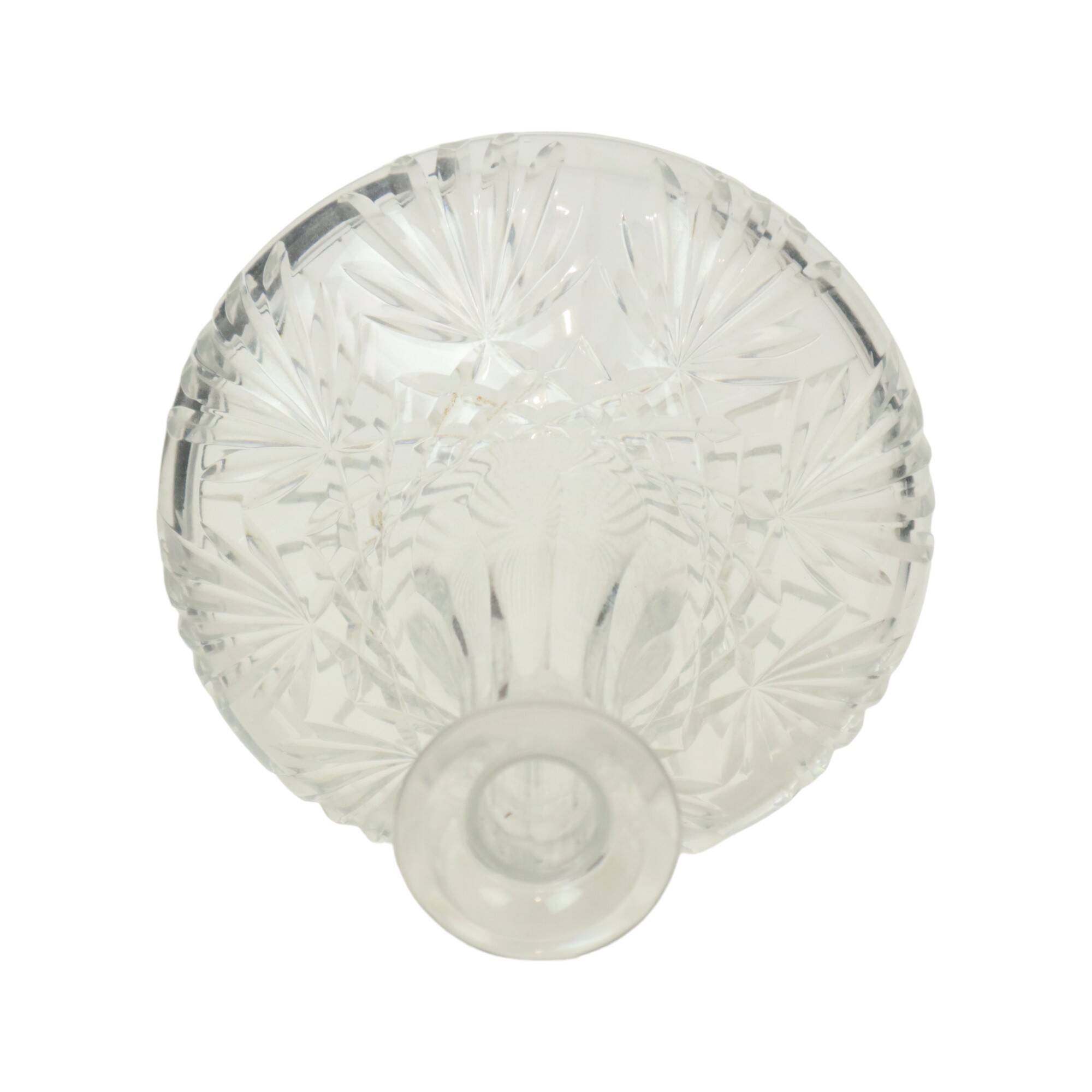 Vintage Samobor Crystal Decanter Ship Decanter Star Motif Lead Crystal