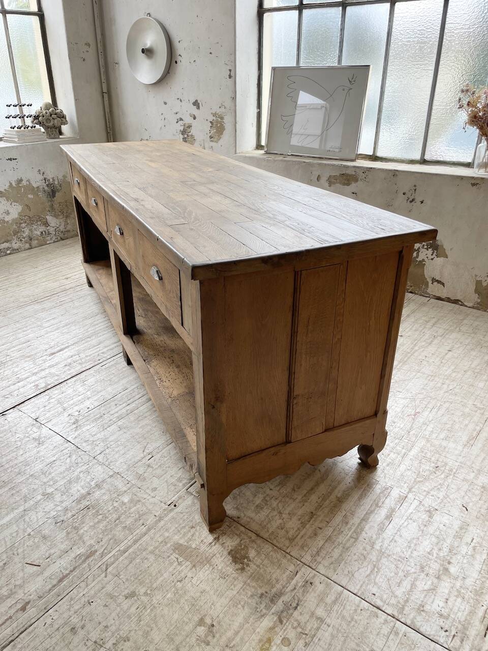 Comptoir en chêne XXL 260 cm