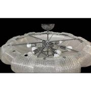 Contemporary Murano Glass Sputnik Chandelier, Flush Mount, Mazzega Style, Set of 2