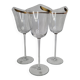 Trois verres à vin "tulipe" Villeroy et Boch vintage, 26 cm