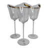 Three vintage Villeroy and Boch “tulip” wine glasses, 26 cm