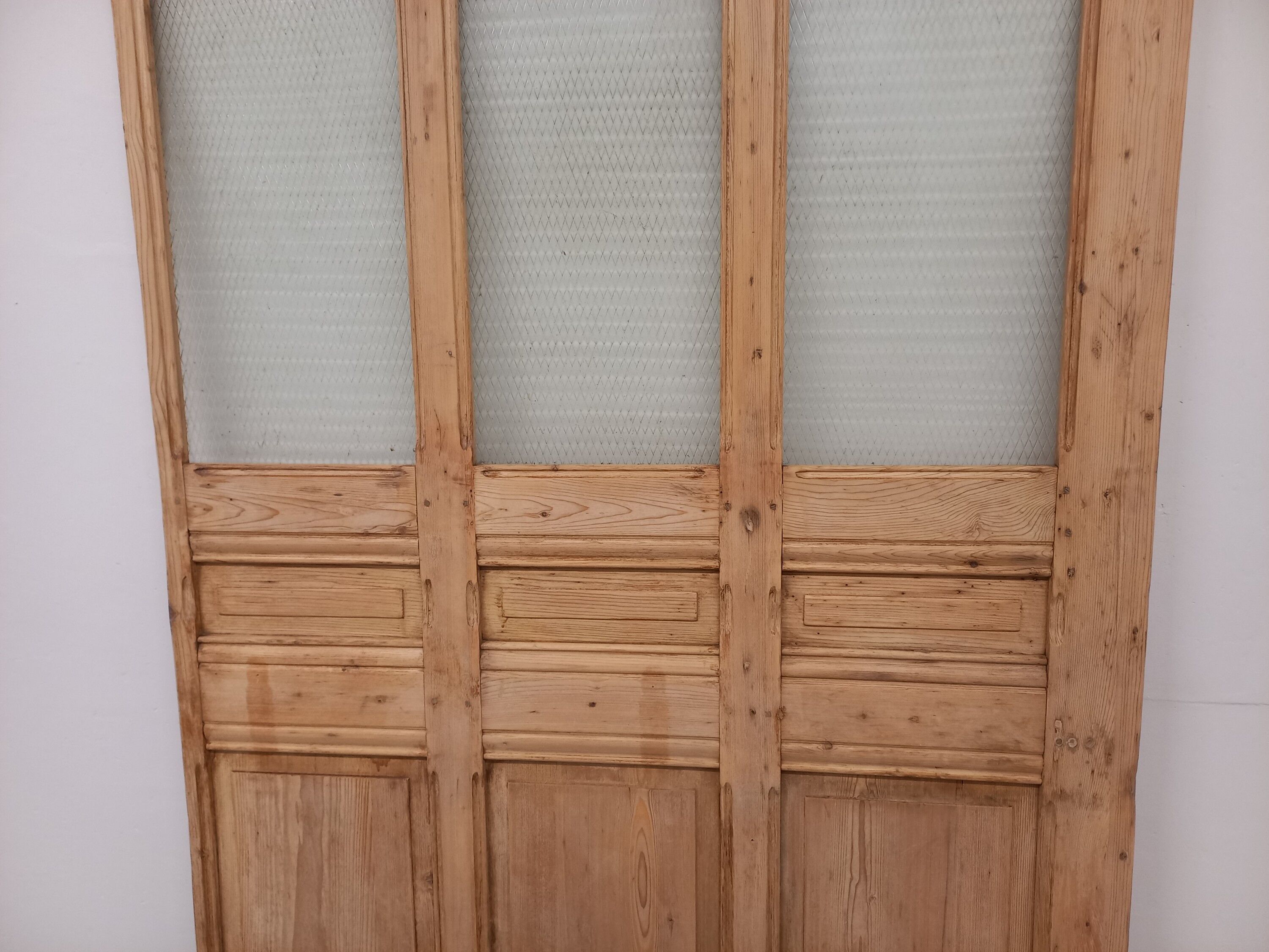 Partition in wood and glass 128 cm