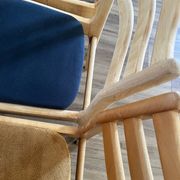 Set of 4 ribbed fabric chairs