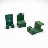 Teal Green Olaf von Bohr Gedy Hooks, Italy 1970s – Space Age Design