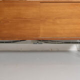 Vintage sideboard, metal feet, 121cm