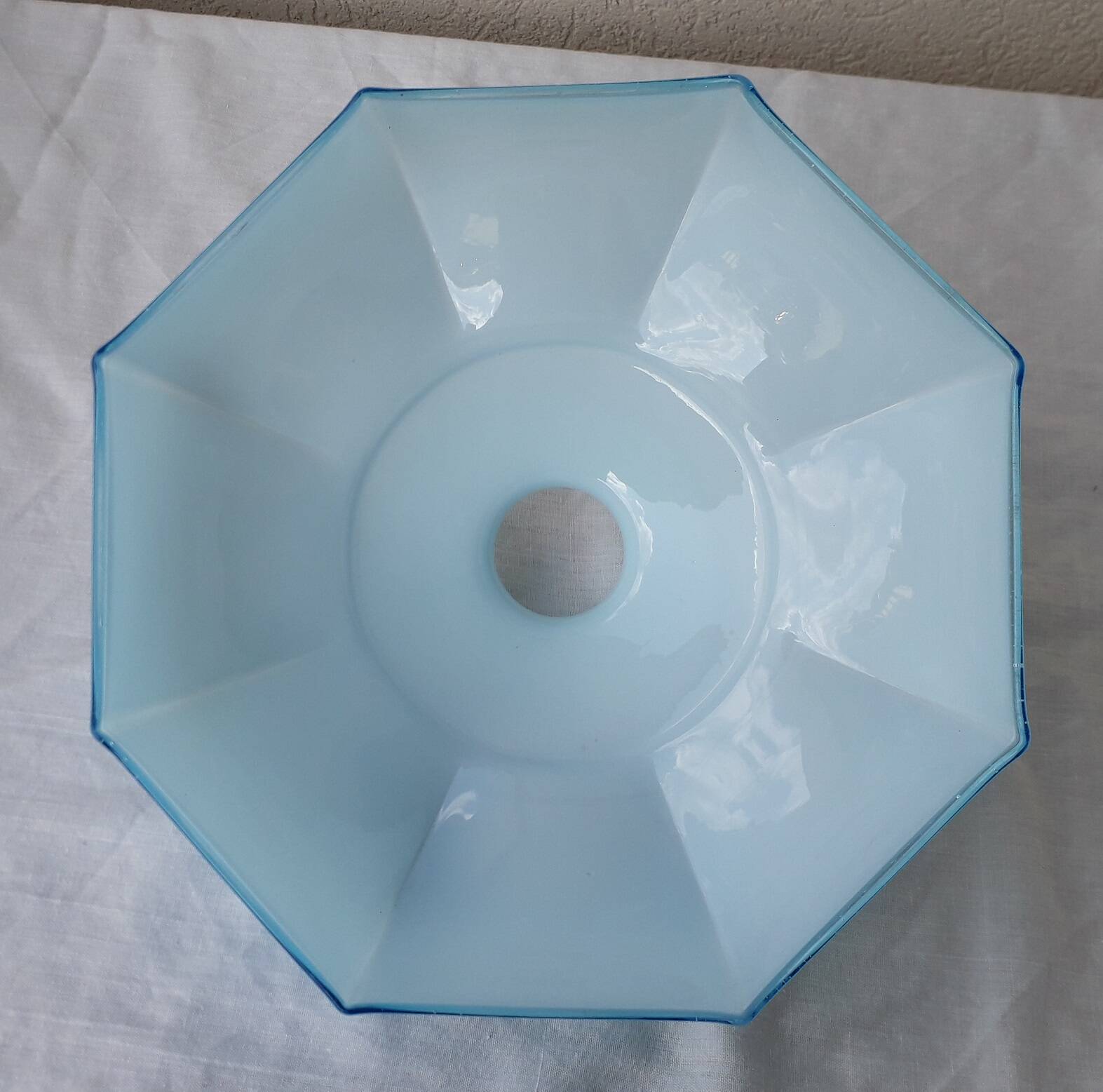 Abat-jour bleu Art Déco