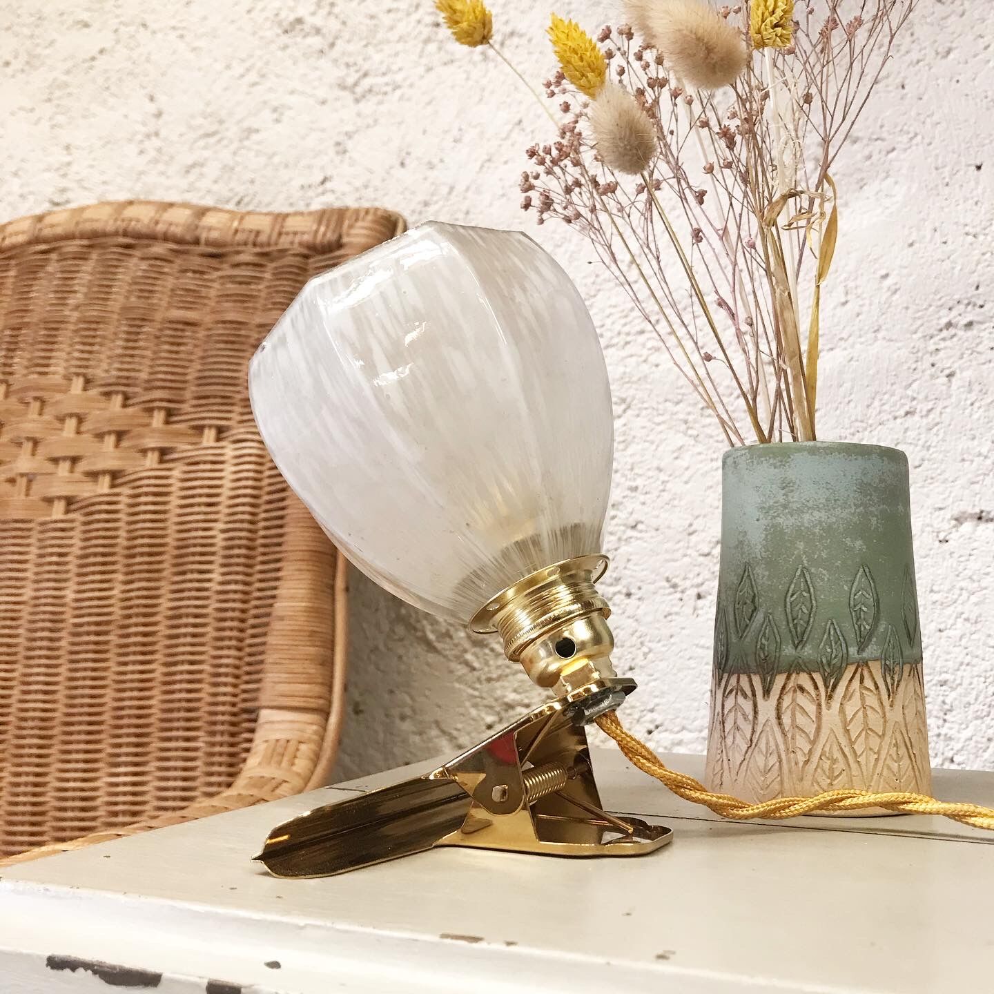 Clichy glass clamp lamp