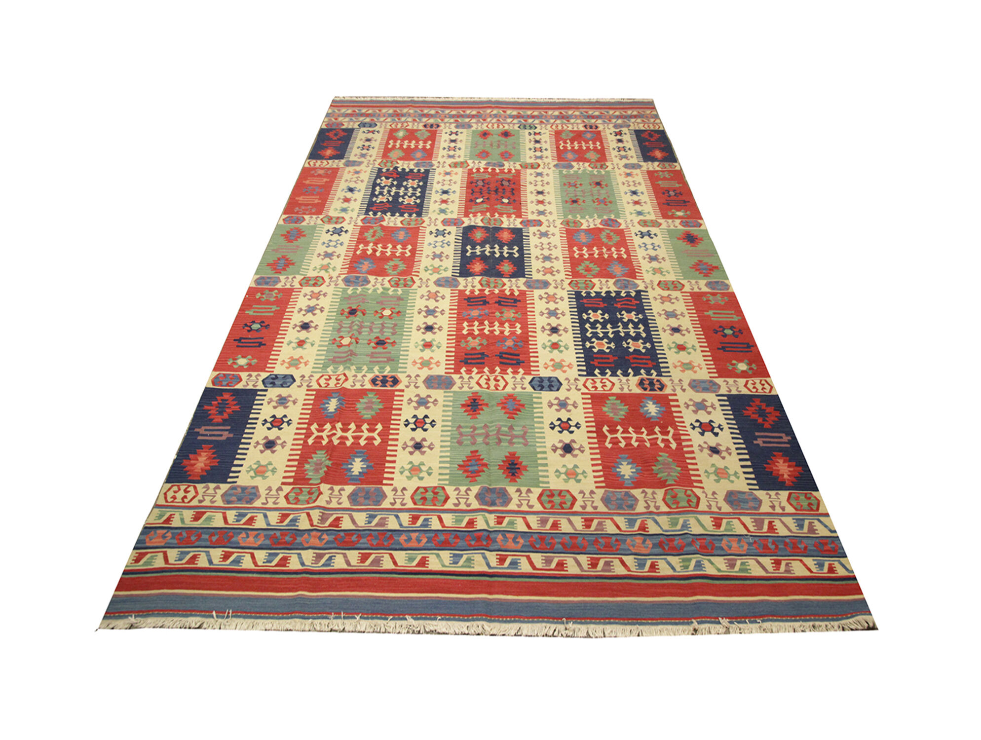 Flat-woven traditional kilim rug - 285x385cm