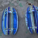 Two Veca Fontana Arte wall lights from 1970.