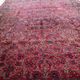 1920s Handmade Antique Wool Floral Rug, Red & Navy, 313 × 396 cm - 1C1303