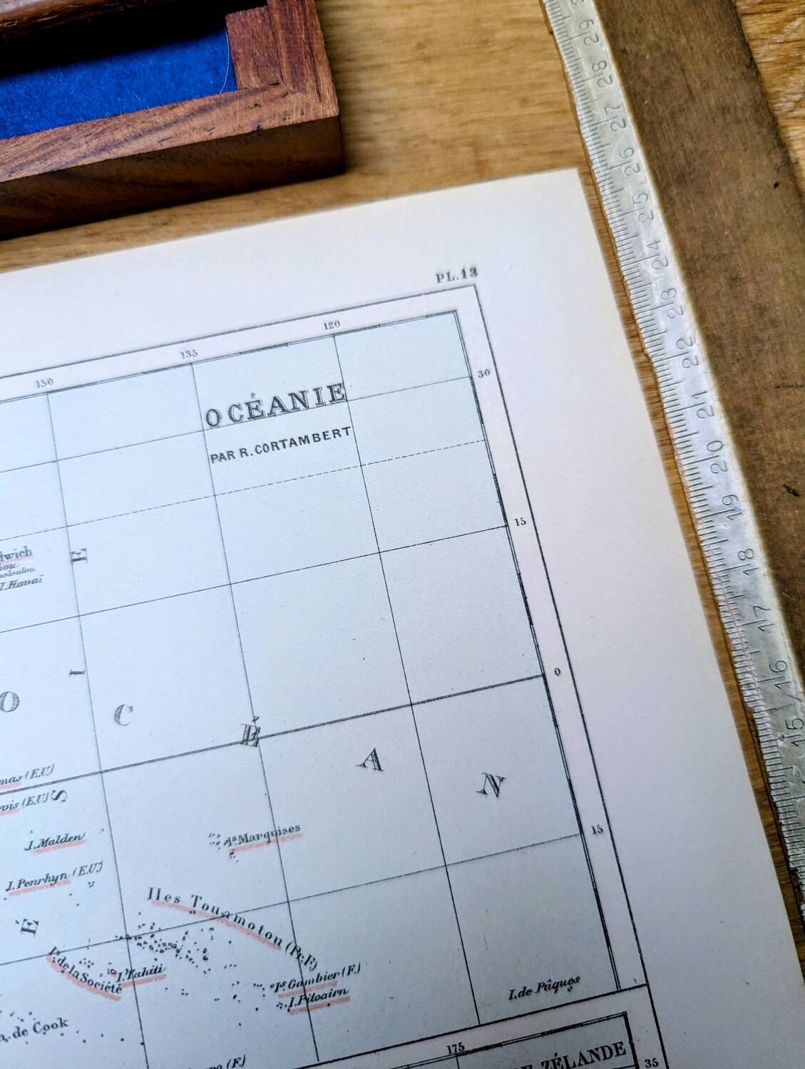 Oceania, Vintage Map, 1887, Authentic.