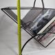 Vintage magazine holder in steel and perforated metal