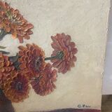 Oil on vintage cardboard