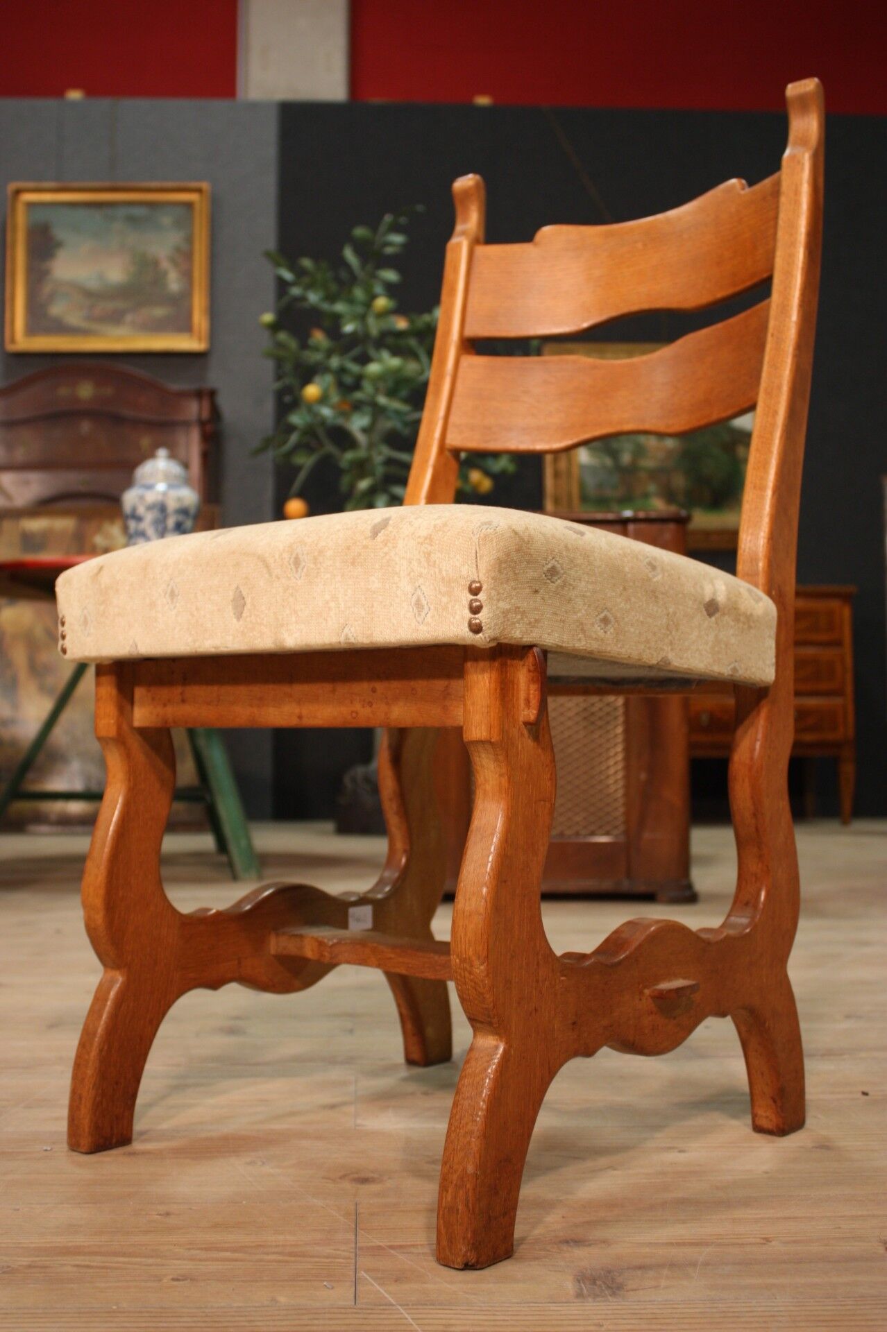Lot de 4 chaises rustiques