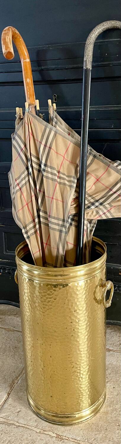 Porte-parapluie en laiton vintage