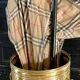 Porte-parapluie en laiton vintage