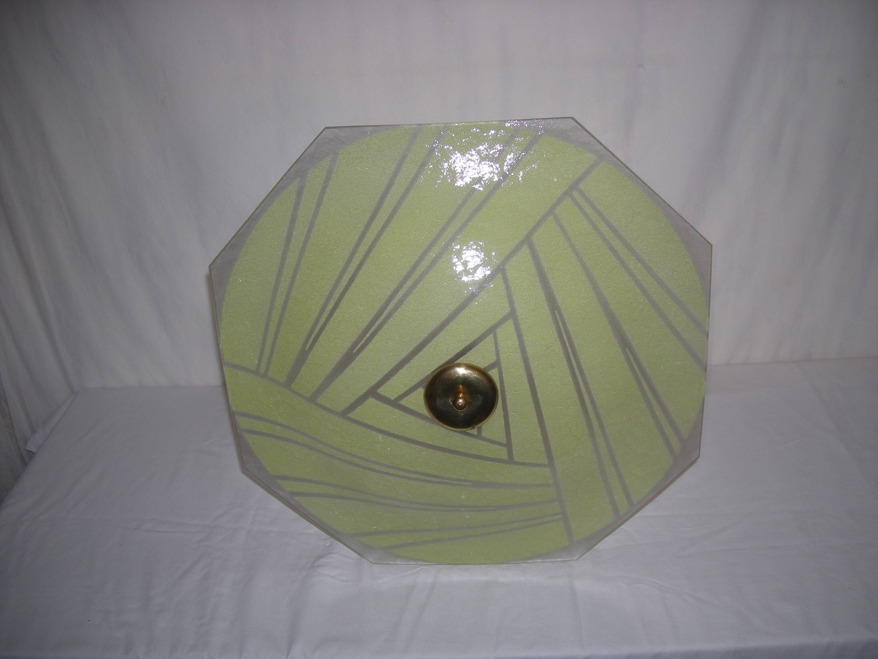 Loys Luchat art deco chandelier from the 1930s