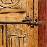 Porte ancienne en pin art populaire régional XIXème siècle