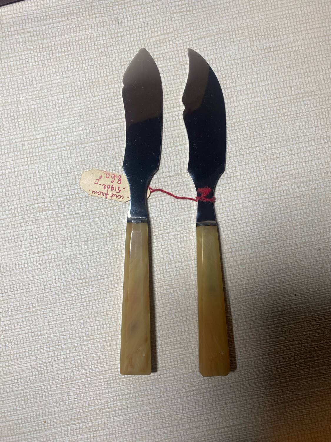 Bakelite cheese knives