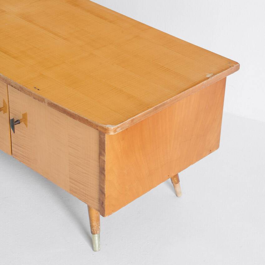 Vintage low sideboard / TV cabinet (former dressing table). France, 1960s