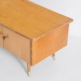 Vintage low sideboard / TV cabinet (former dressing table). France, 1960s