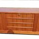 Scandinavian teak curtain sideboard, 4 drawers circa 1960
