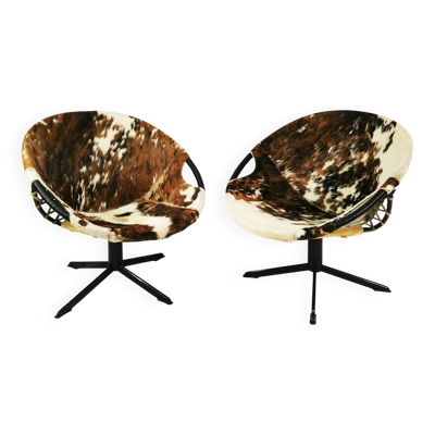Paire de fauteuils modernistes Balloon, Allemagne années 1960
