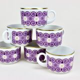 Mid Century Freiberger porcelain diamond, espresso tableware