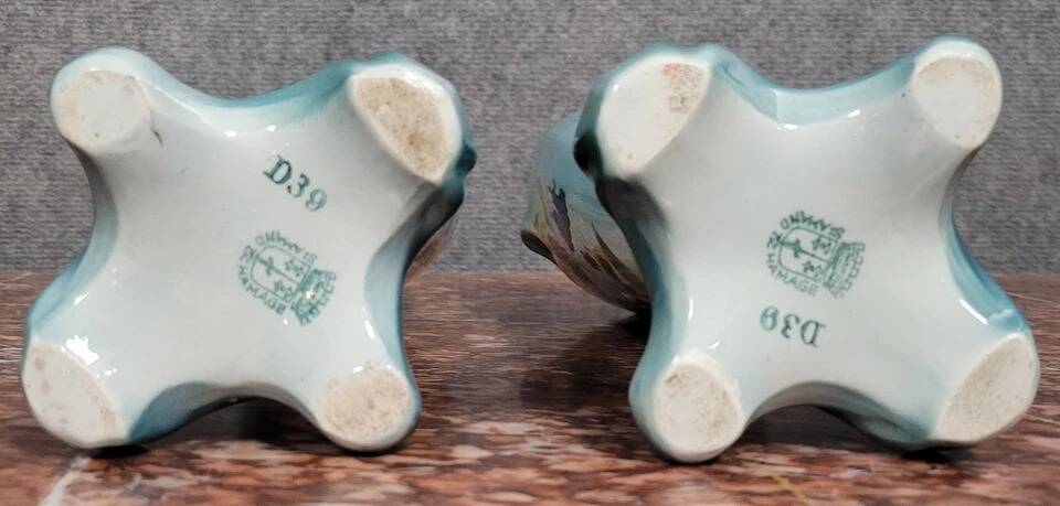 Saint Amand : paire de vases en céramique époque Art Nouveau vers 1900