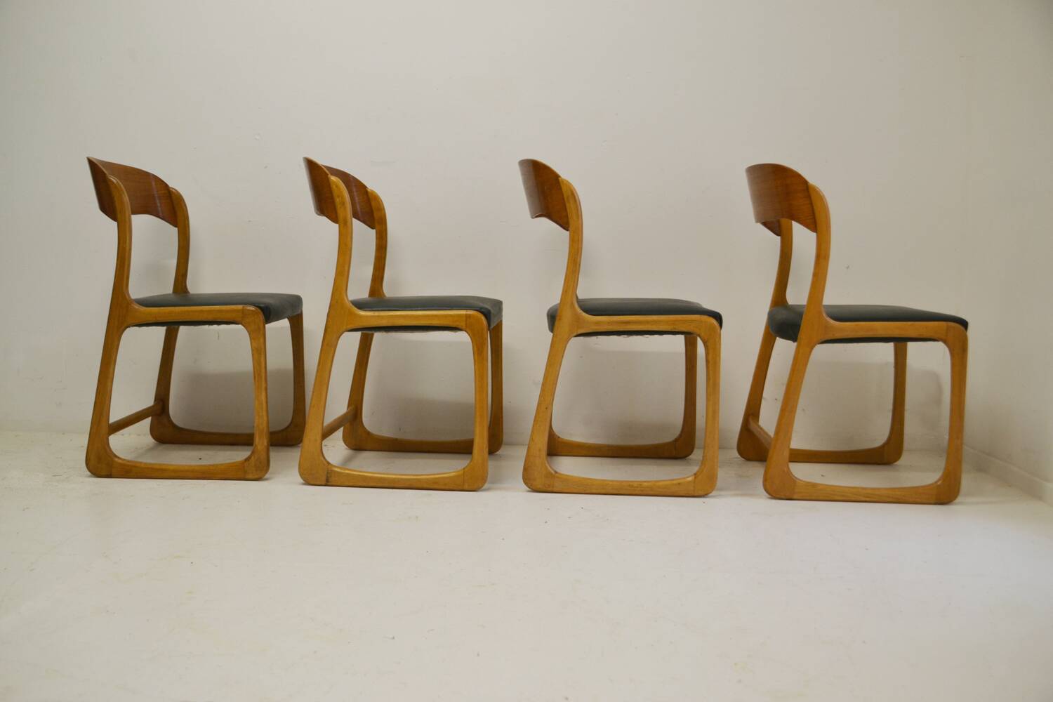 Set of 4 Baumann Traineau model chairs