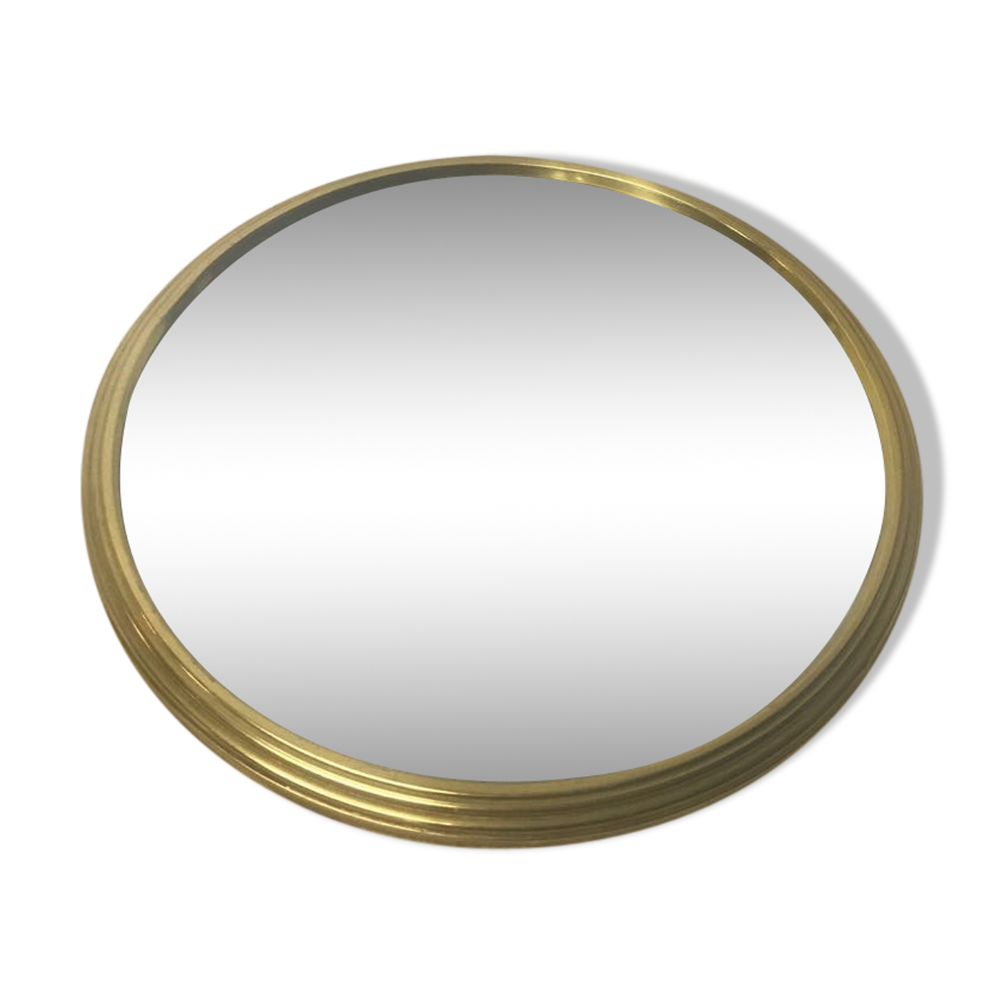 Golden round mirror 38cm