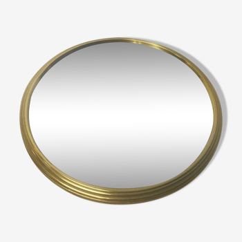 Miroir rond doré 38cm